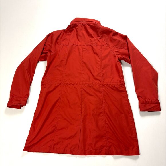 Orvis Womens Pack And Go Sedona Rain Jacket Reddish Orange Sz M Coat Long Lined - Picture 7 of 9